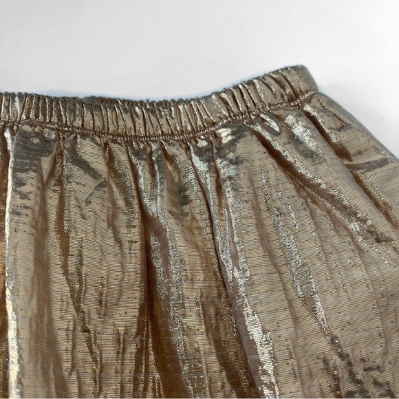 Repose Ams Gold Shiny Mini Skirt size 10Y - Picture 4 of 13